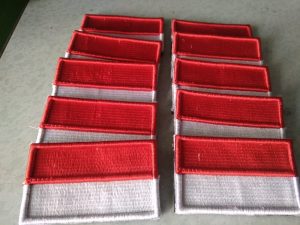 bordir bendera timbul