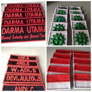bordir logo timbul