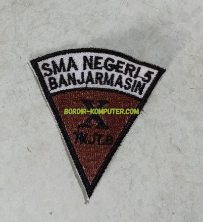 bordir logo sekolah kelas jurusan