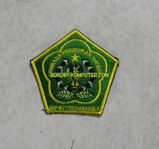 bordir logo sekolah nu