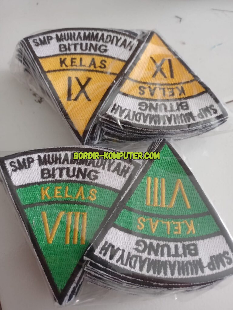 bordir logo SMA bitung