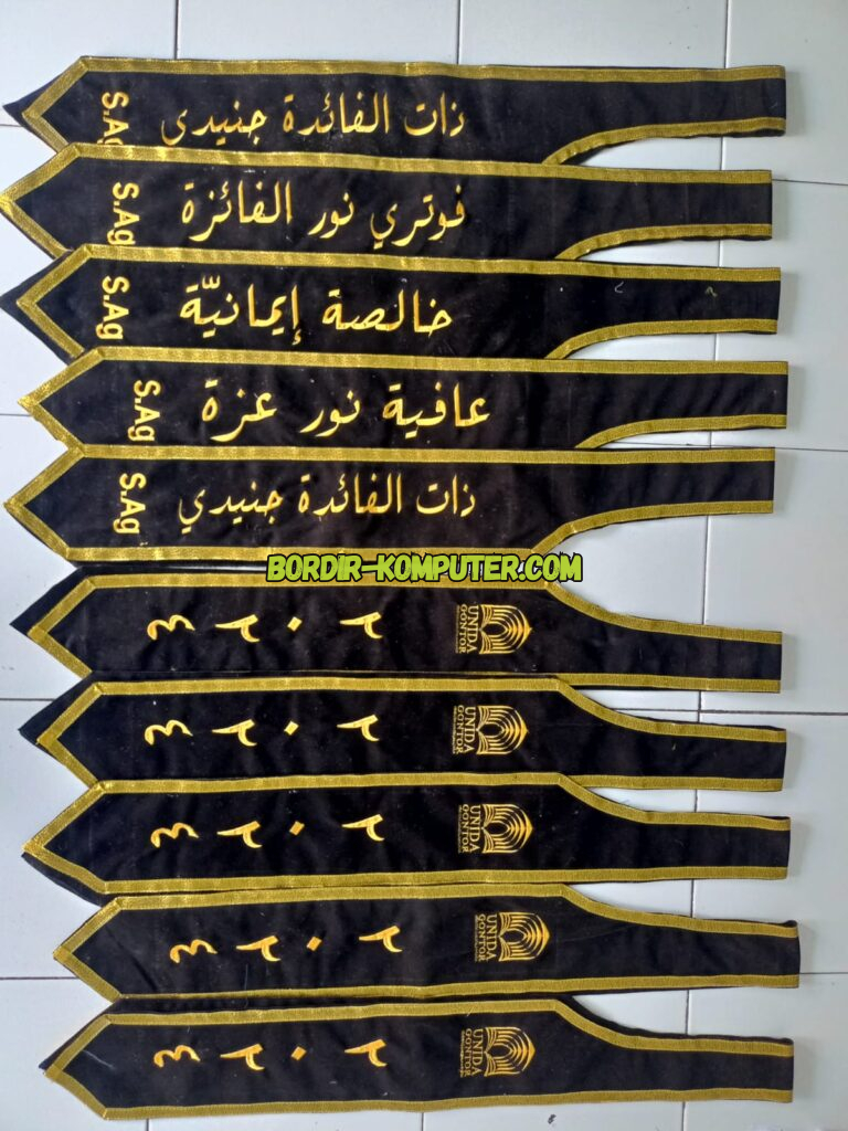bordir selempang wisuda selendang